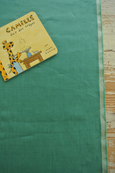 LINNET linen chambray リネンシャンブレイサップグリーン V2