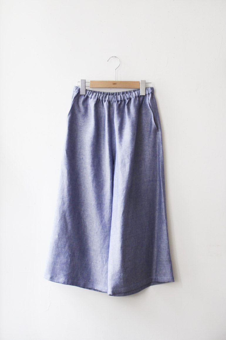 3/4 Length pants linen100% LINNET No.125ポケット付き 七分丈パンツ<br />セット