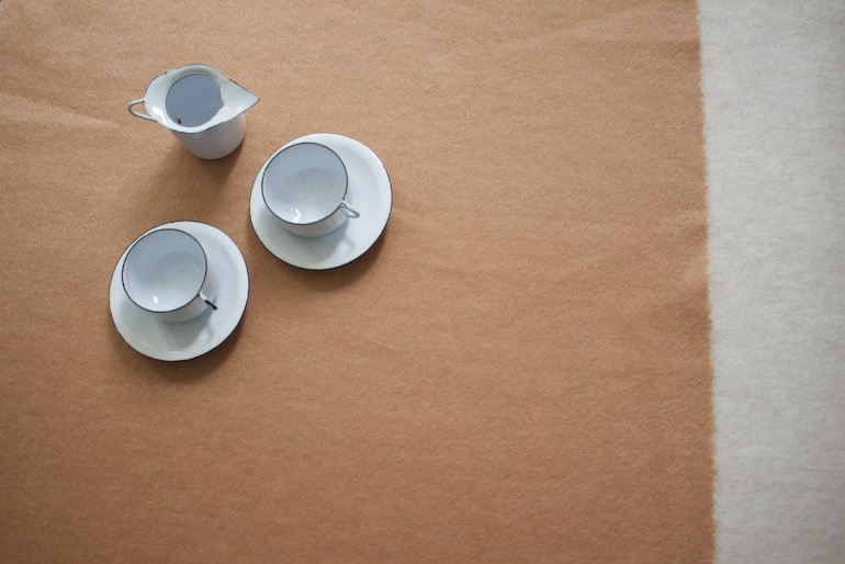 JWウールダブルフェイス ベック<br />サ-モンピンク×白