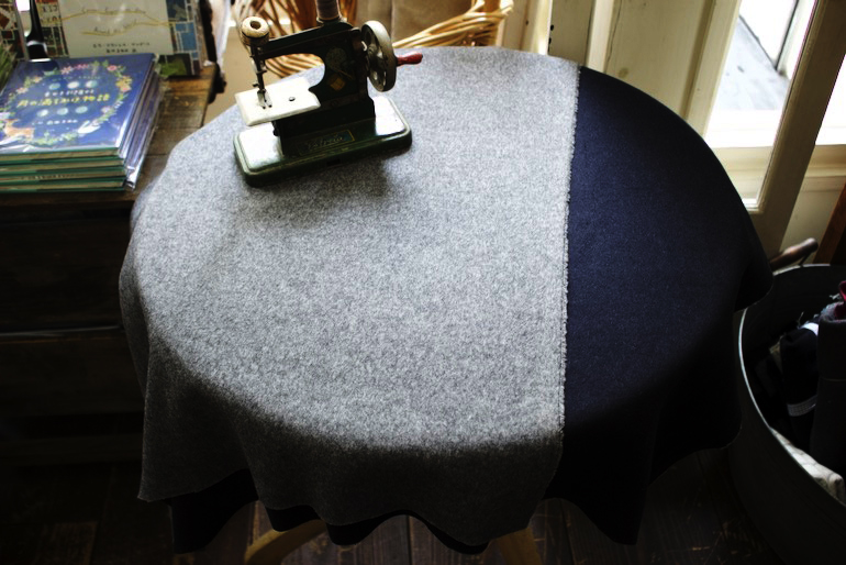 JWウールダブルフェイス ベック<br />チャコ-ルグレ-×黒-