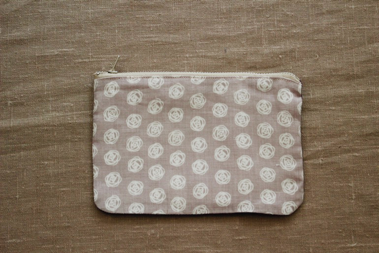ポーチ巾着セット71<br />Rose Dotピジョングレ-