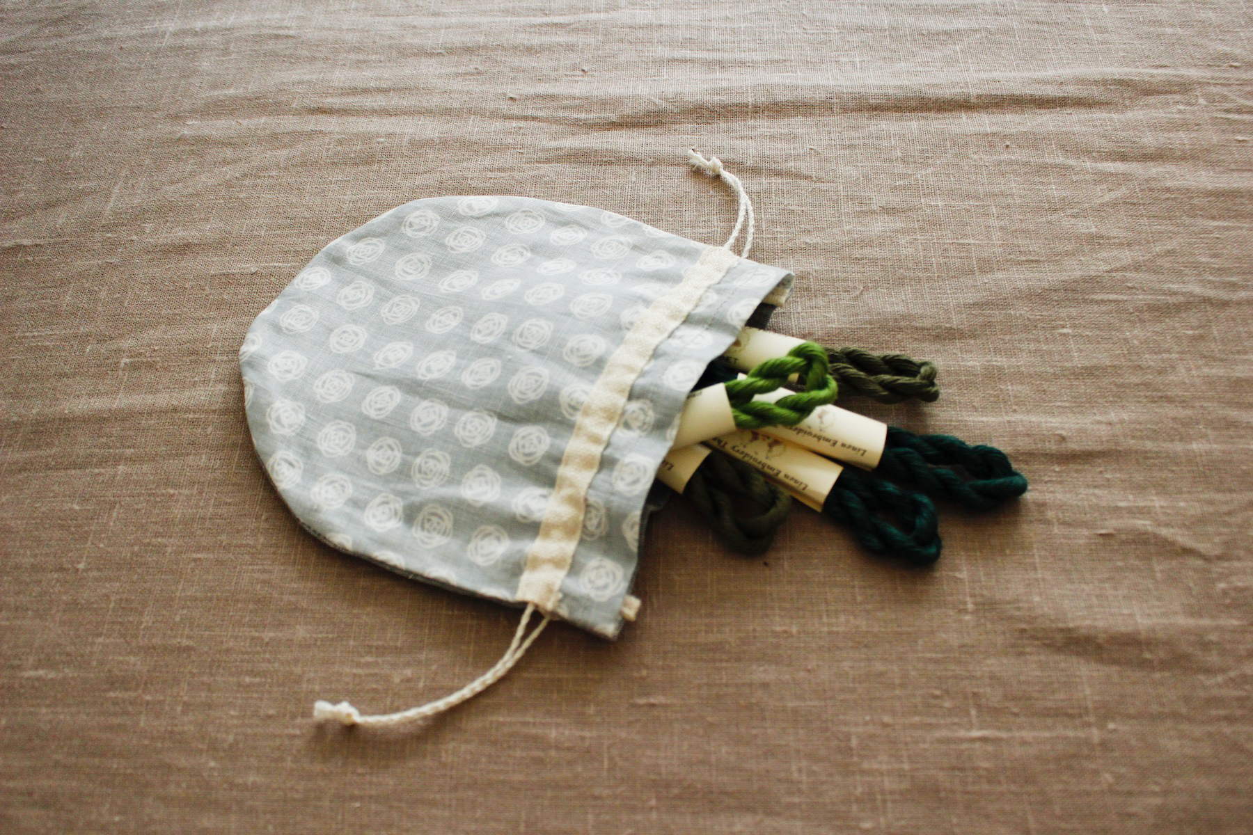 ポーチ巾着セット71<br />Rose Dotパ-ルグレ-