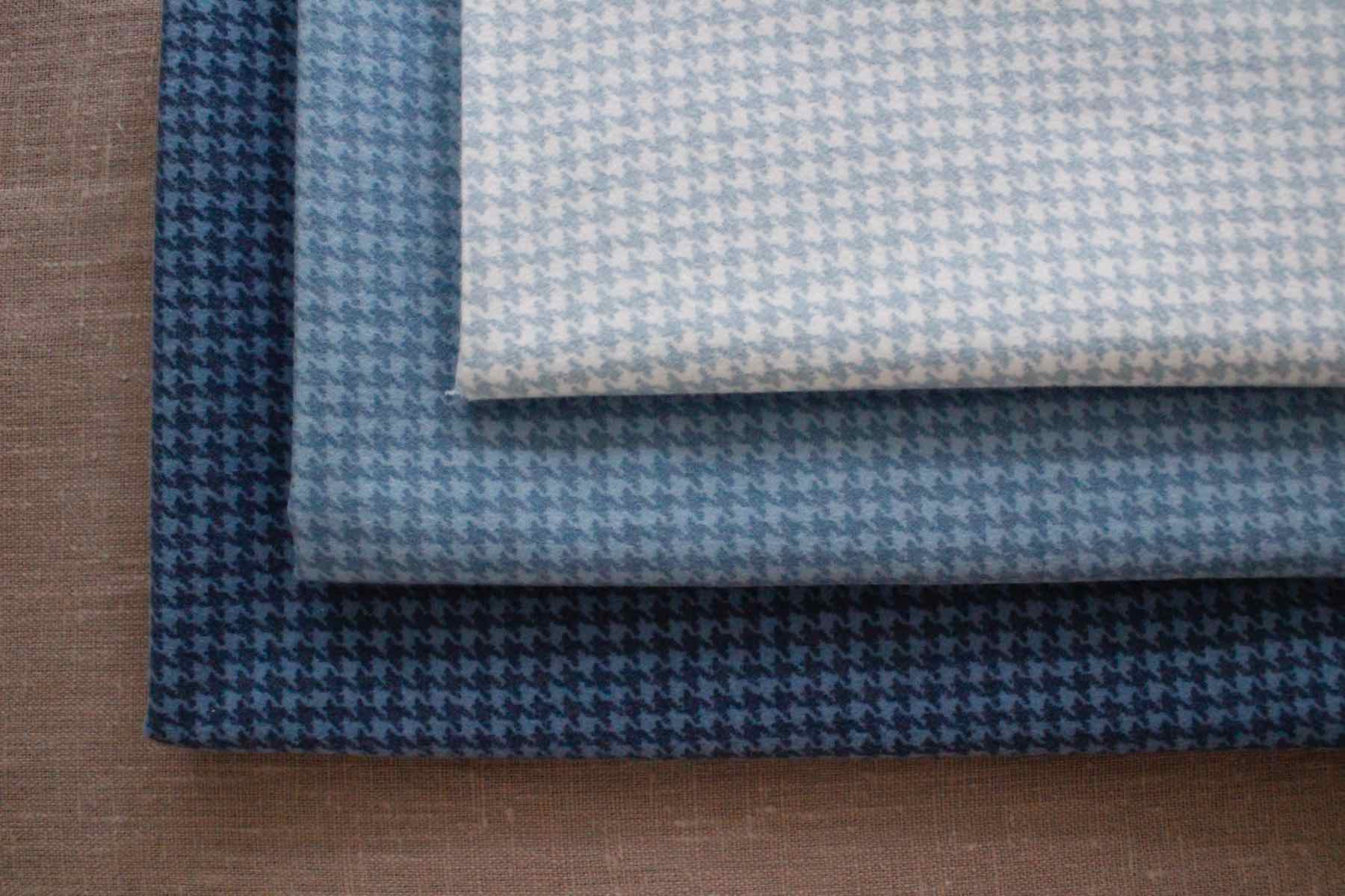 Jpi 青い湖のフランネル　ハウンドツース<br />ホワイトサンド