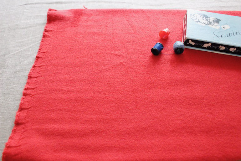 Jcコットン裏毛起毛<br />赤