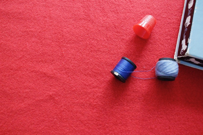 Jcコットン裏毛起毛<br />赤