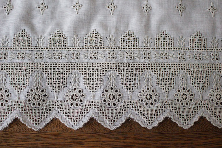 lace レース/フランス刺繍ファブリック レース