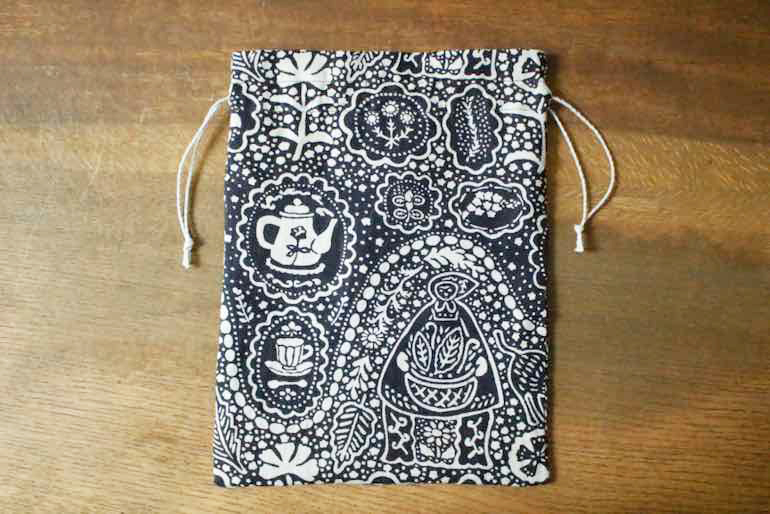 ハーブティーの巾着セット<br />黒