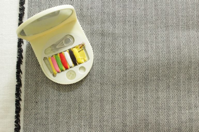 JC30双糸インディゴヘリンボーン<br />ライトBe× IB