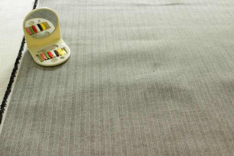 JC30双糸インディゴヘリンボーン<br />ライトBe× IB