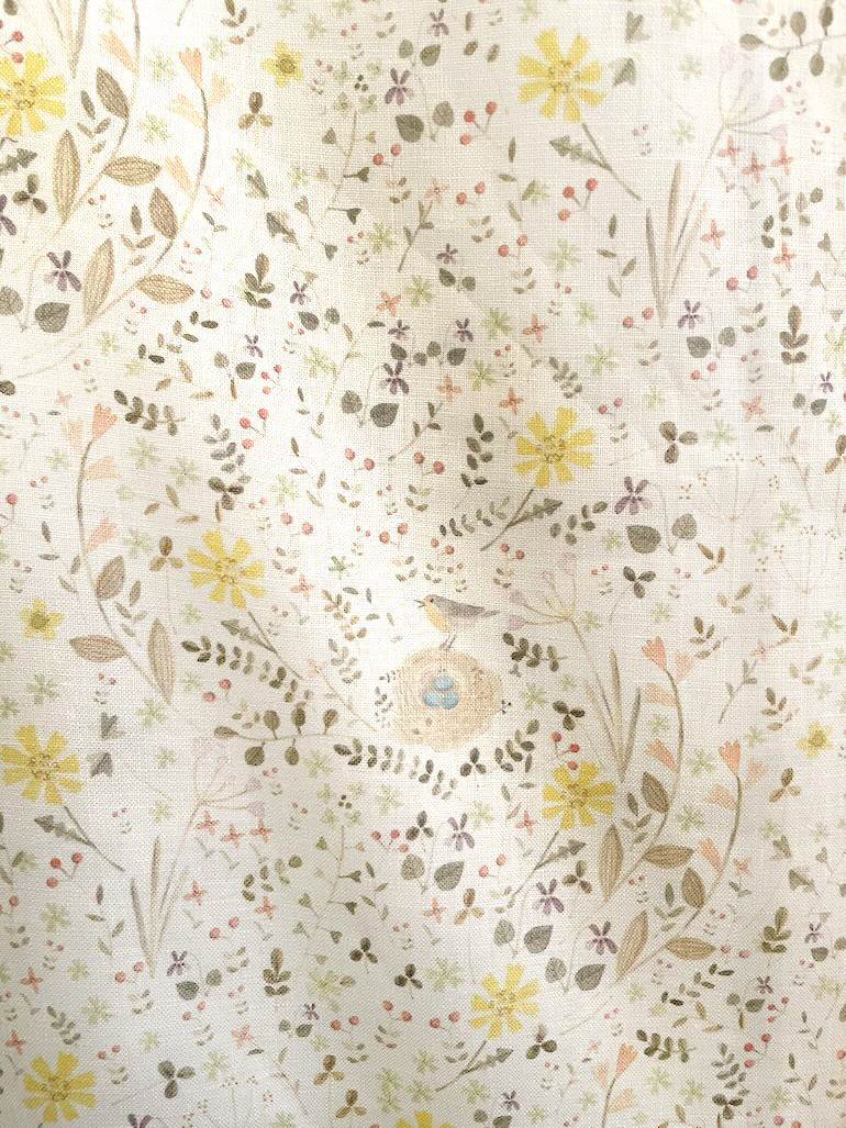 LINNET リネンプリント　コマドリ<br />Ow