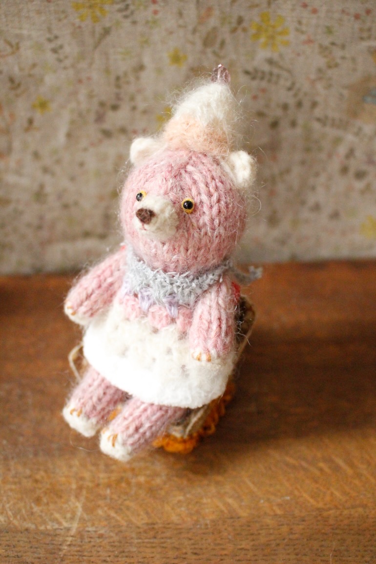Keitoya pompomwool 展 2026<br />K-8くまのあみぐるみ(ピンク)