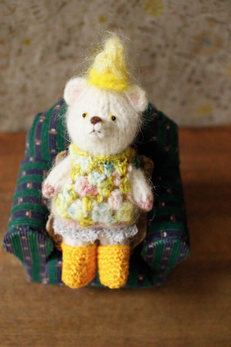 Keitoya pompomwool 展 2026<br />K-9くまのあみぐるみ(白)