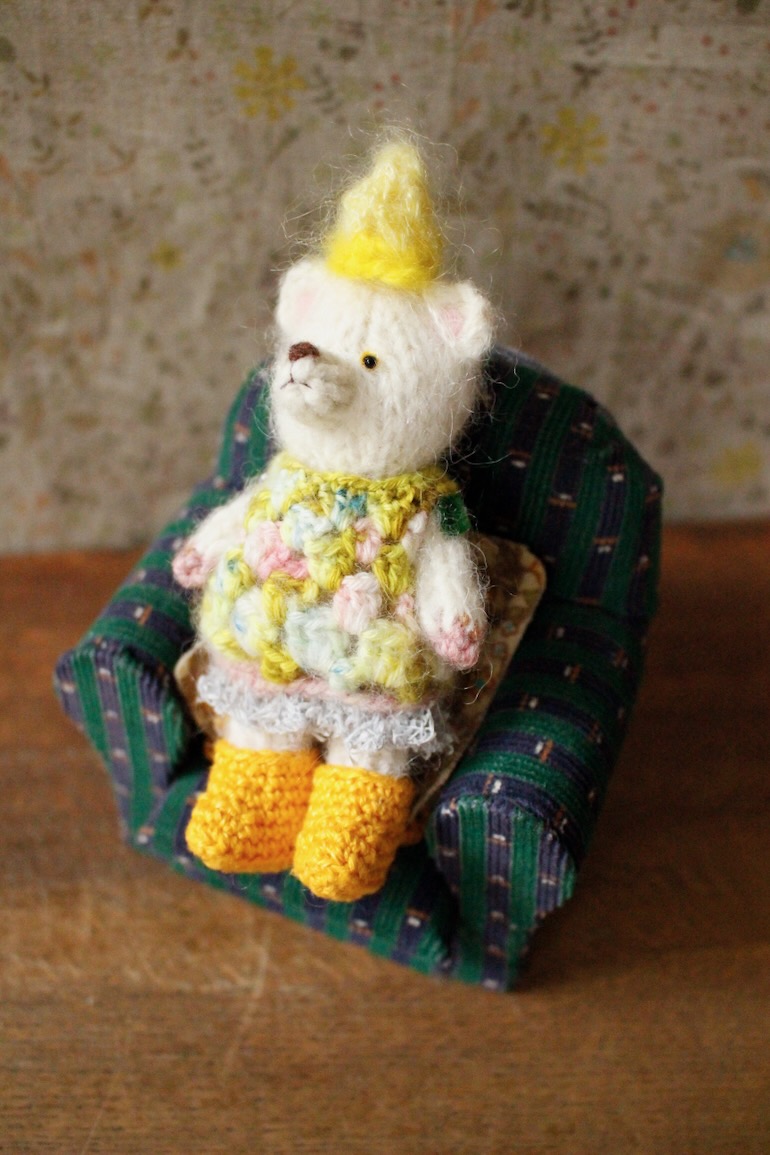 Keitoya pompomwool 展 2026<br />K-9くまのあみぐるみ(白)