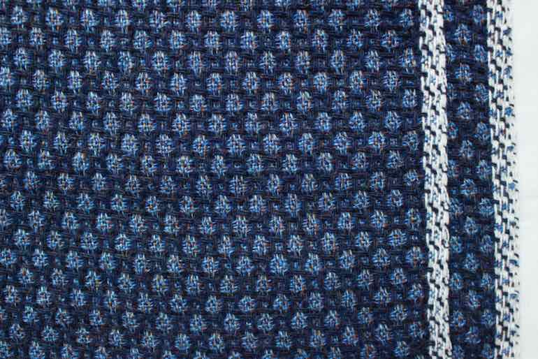 LINNETヘンプウールバーズアイー色多彩C4ダークブルー<br />ネイビ-×ダ-クブル-