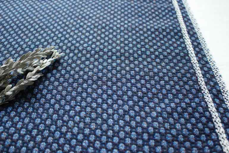 LINNETヘンプウールバーズアイー色多彩C4ダークブルー<br />ネイビ-×ダ-クブル-