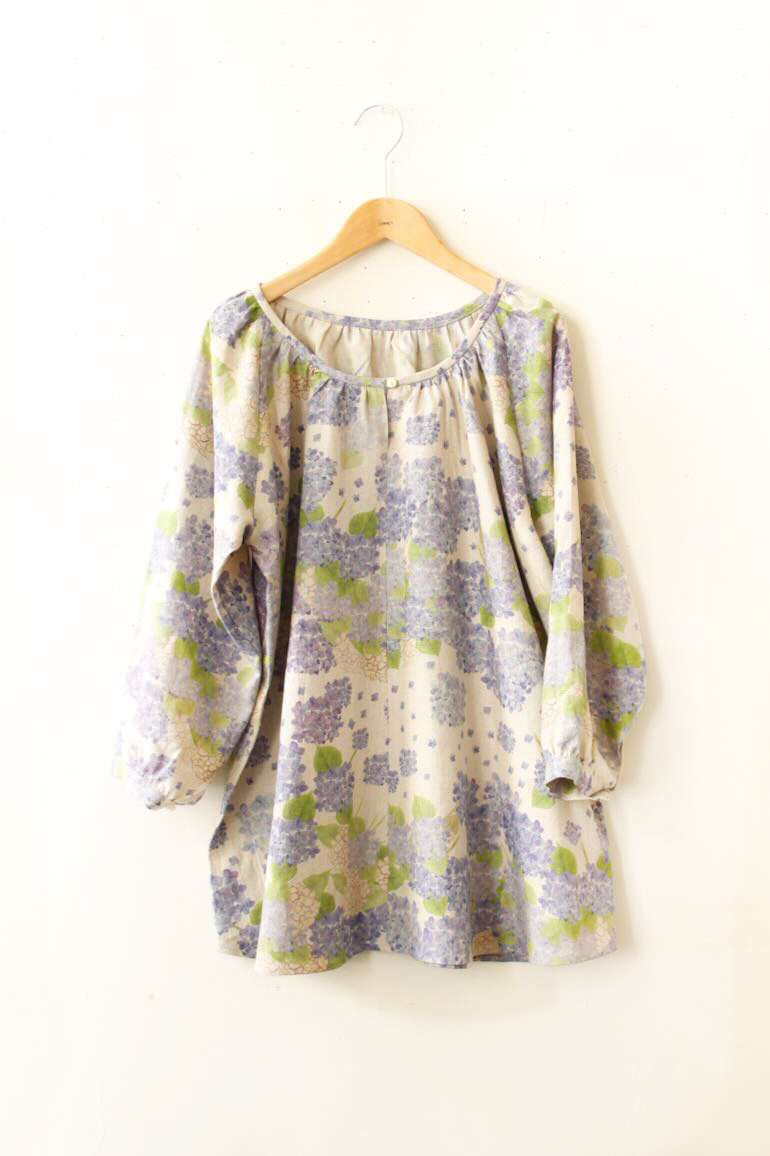 PD NO.107ラグランスリーブ着丈67cm<br />LP紫陽花FLAX