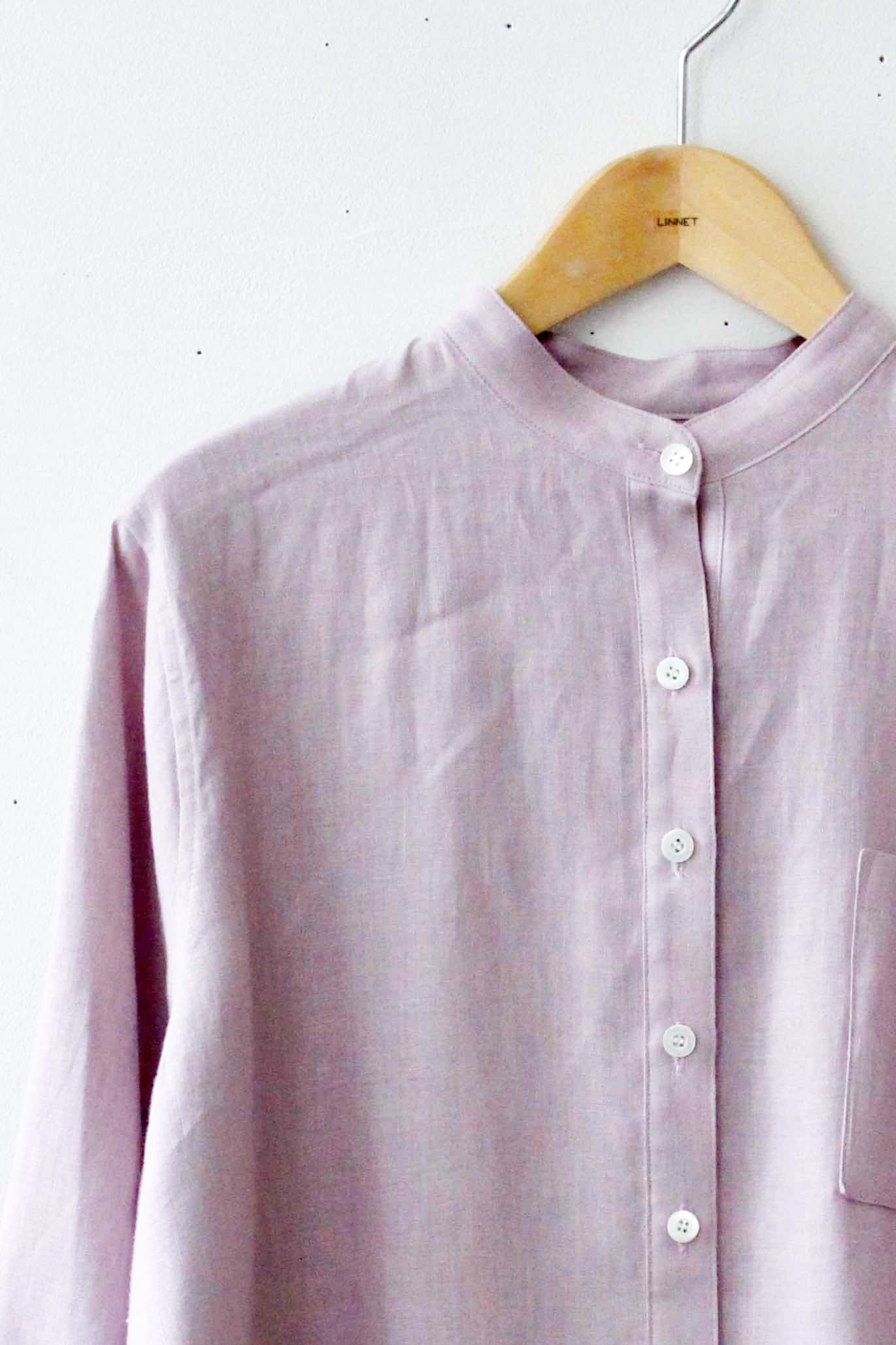 PD No.122　スタンドカラーのブラウス<br />fabヘザ-