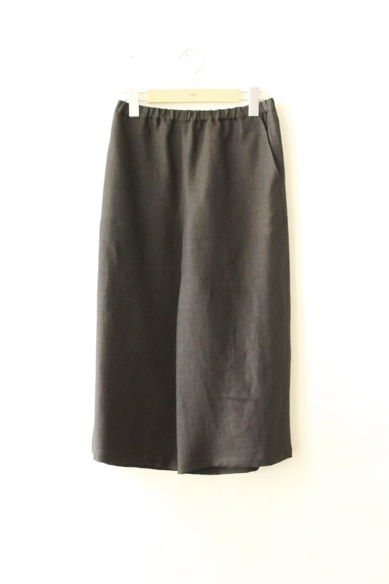 PD  No.125ポケット付き七分丈パンツ<br />アンソレイエブラック