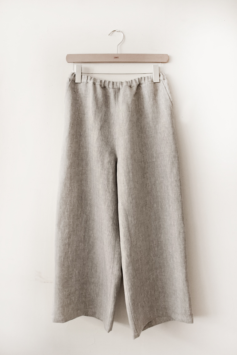 PDNo.128ポケット付きロングパンツ<br />アンソレイエhbグラファイト-L