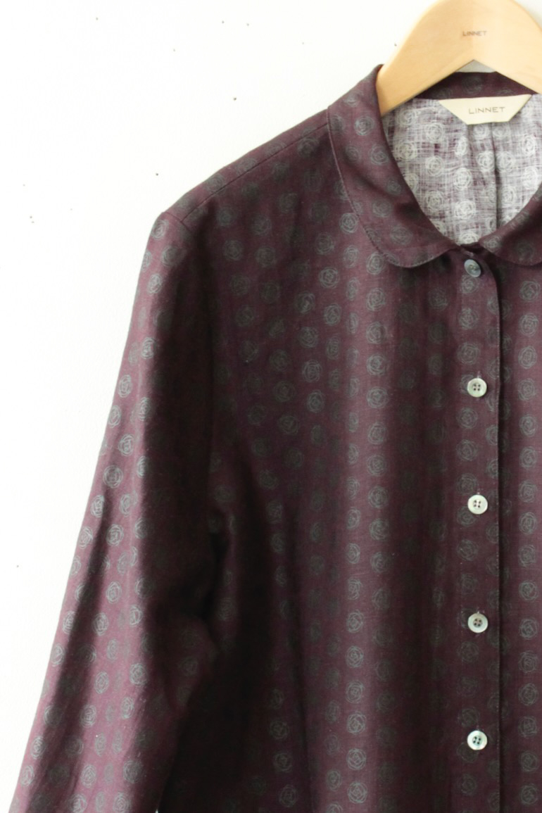 製品PD No.135小さな丸衿ブラウス 7分袖