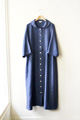 No.138 Dress with Wide Shawl Collar open in front<br>No.138大きめへちま衿ワンピース
         前開き型紙