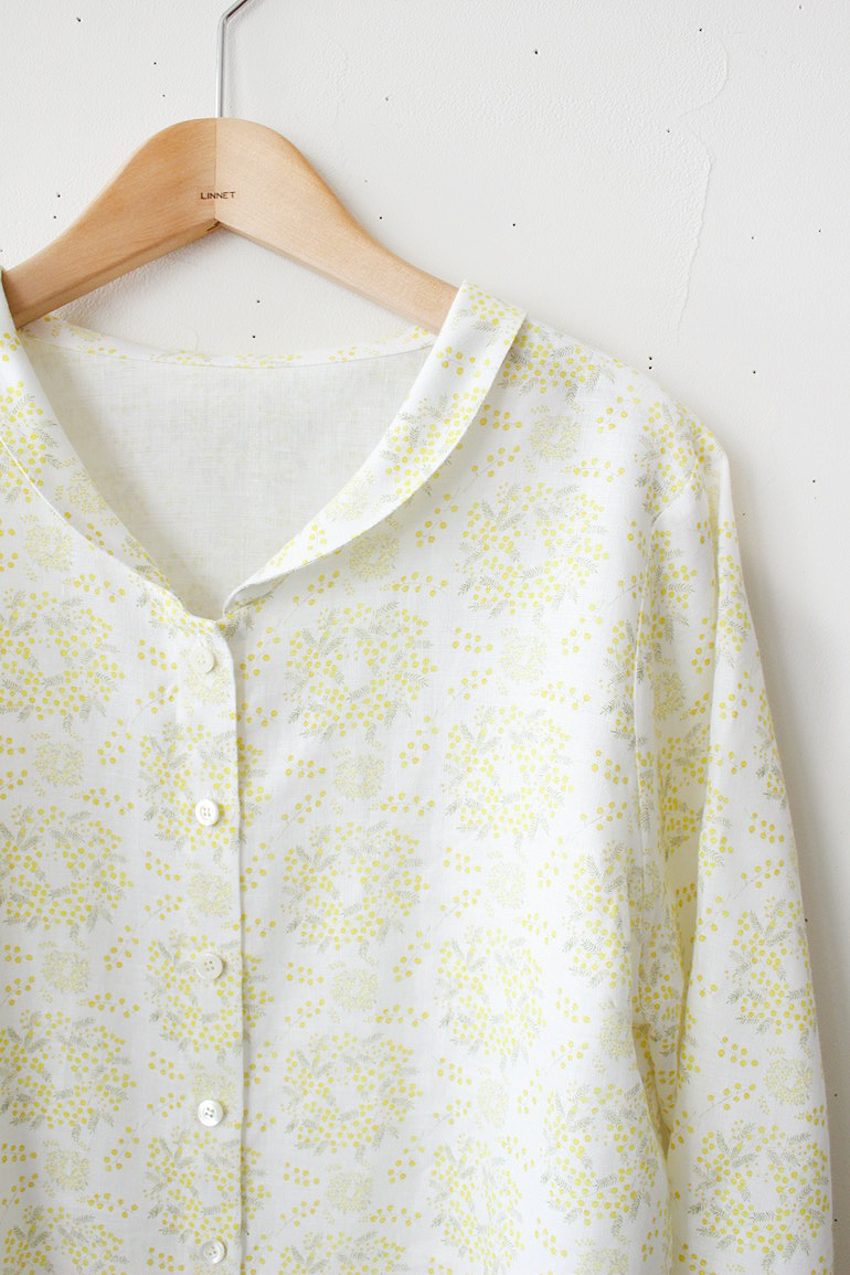 PDNo139へちま衿ブラウス前開き<br />LPミモザスモ-ル