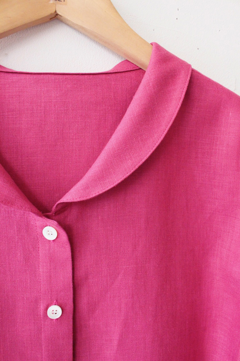 PDNo139へちま衿ブラウス前開き<br />fabインクベリ-