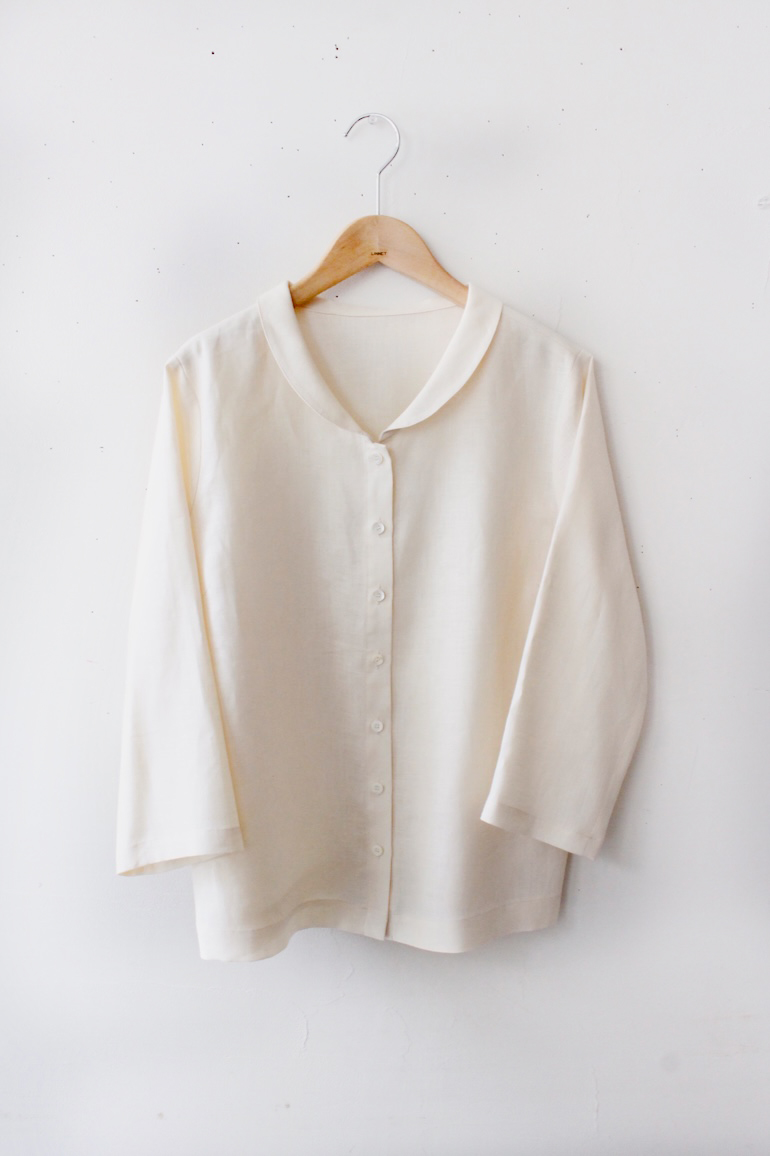 PDNo139へちま衿ブラウス前開き<br />fabシャンパン