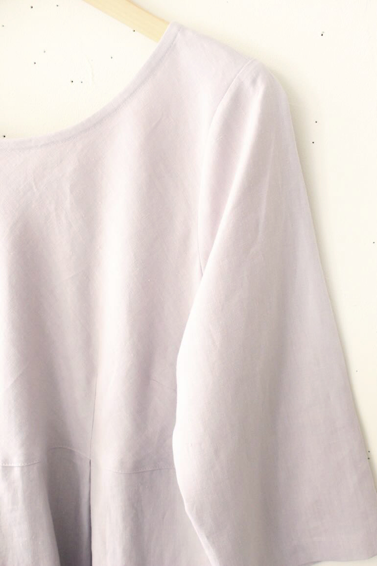 PD_No.34ボックスプリーツワンピース　七分袖<br />クラシック　モ-ブ