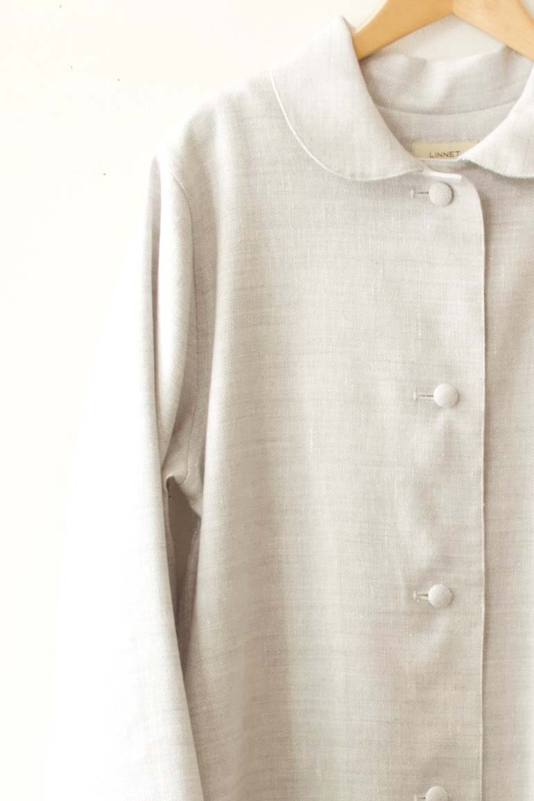 PD No.36コート　リネンウール<br />LWOXシルバ-グレ-