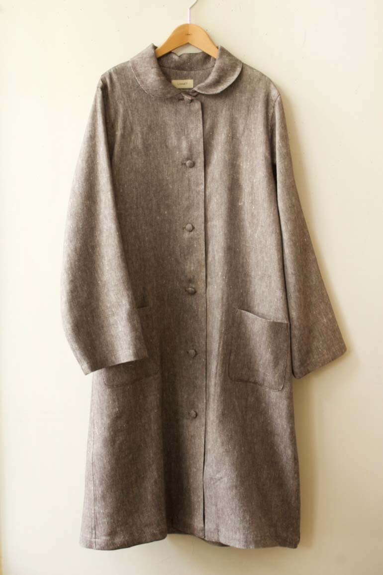PD No.36コート　  リネンウール<br />LWOXマロンブラウン