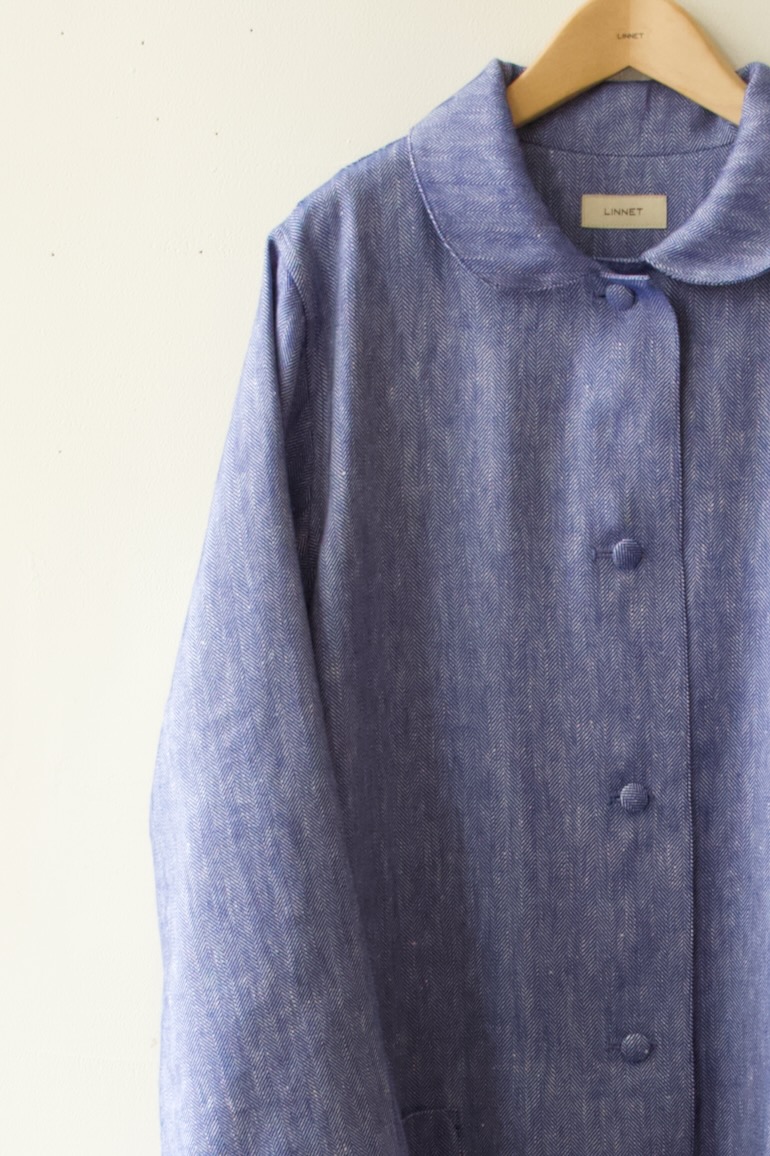 PD No.36コート　  リネンウール<br />LWHBロイヤルブル-