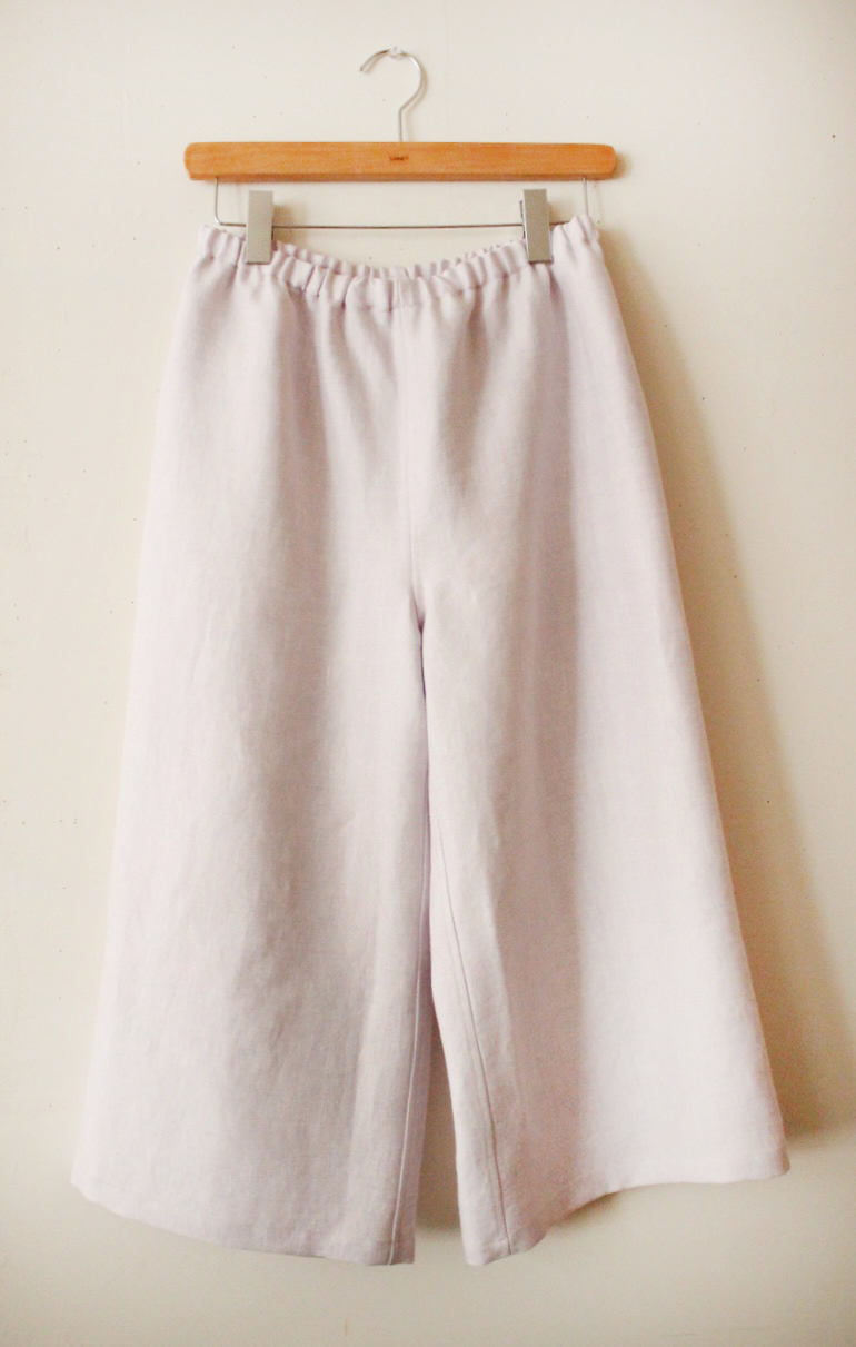 No.47 7分丈パンツL<br />アンソレイエHBラベンダ-