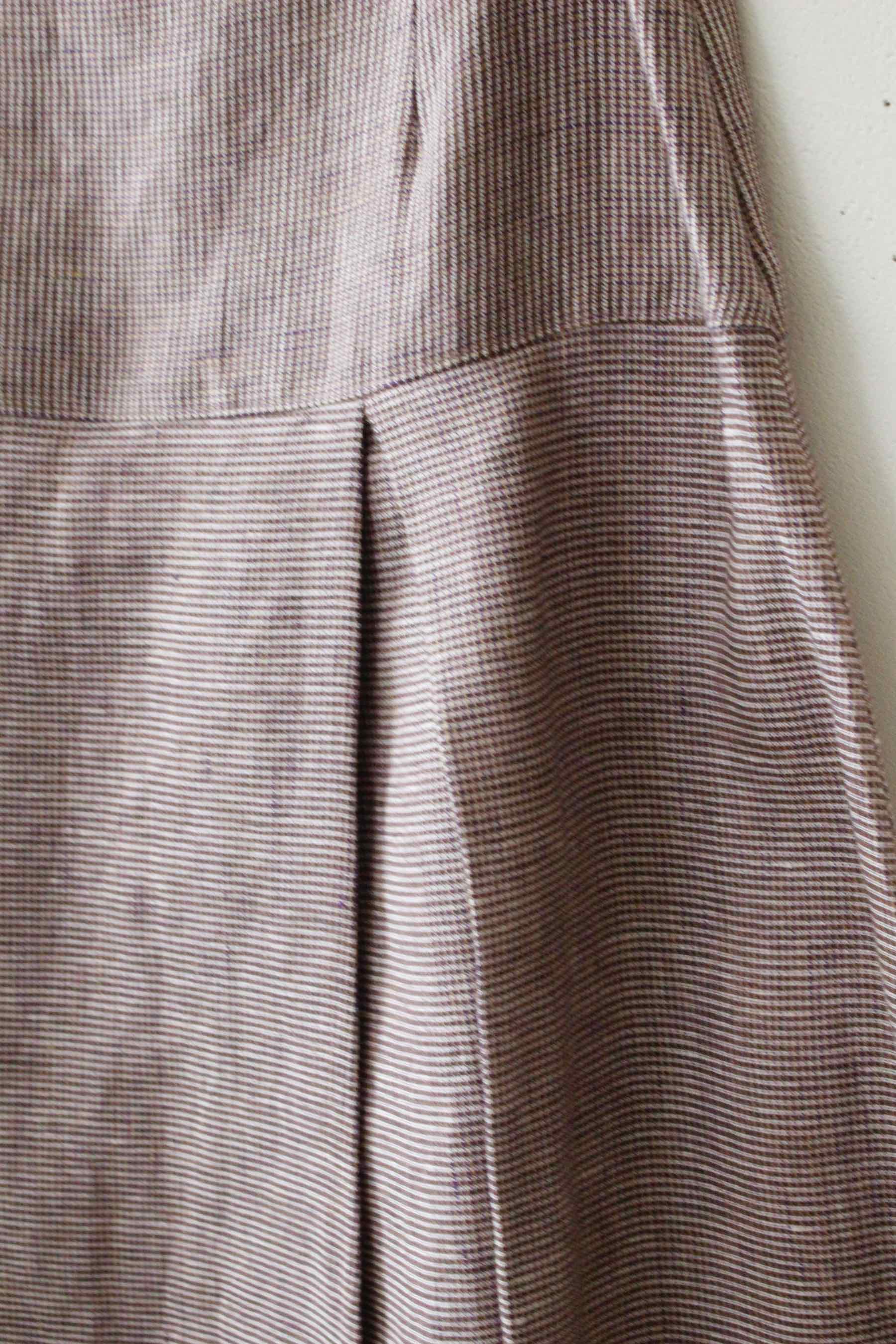 PDN62ヨーク付きプリーツスカート<br />Sギンガムフィ-ビ-
