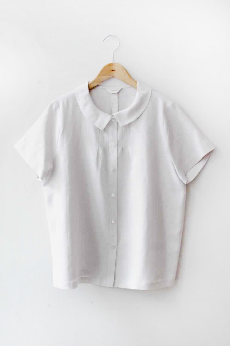 PDNo.94　小さなタックブラウス 半袖<br />Fab　サヴォン