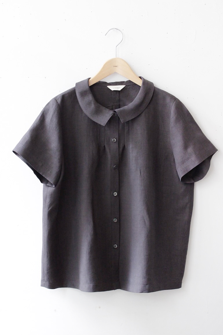 PDNo.94　小さなタックブラウス 半袖<br />クラシックエスプレッソ