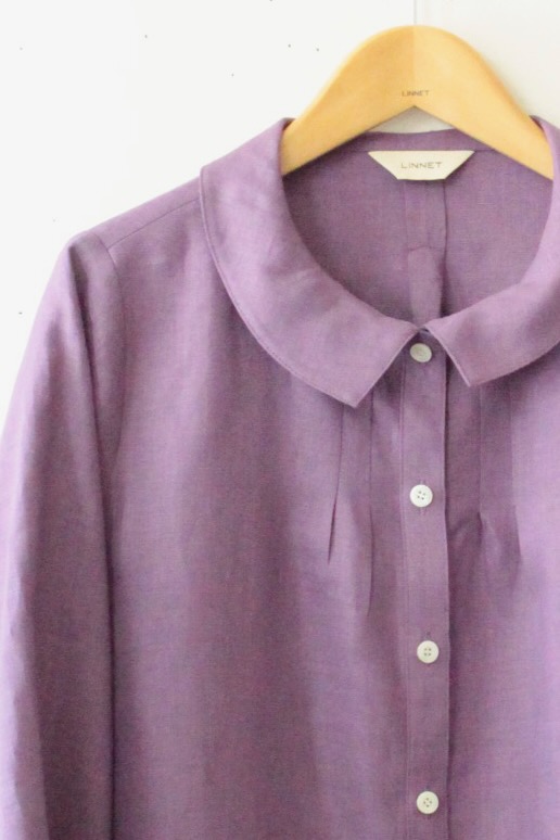 PDNo.94　小さなタックブラウス ７分袖　　<br />fabクレマチス