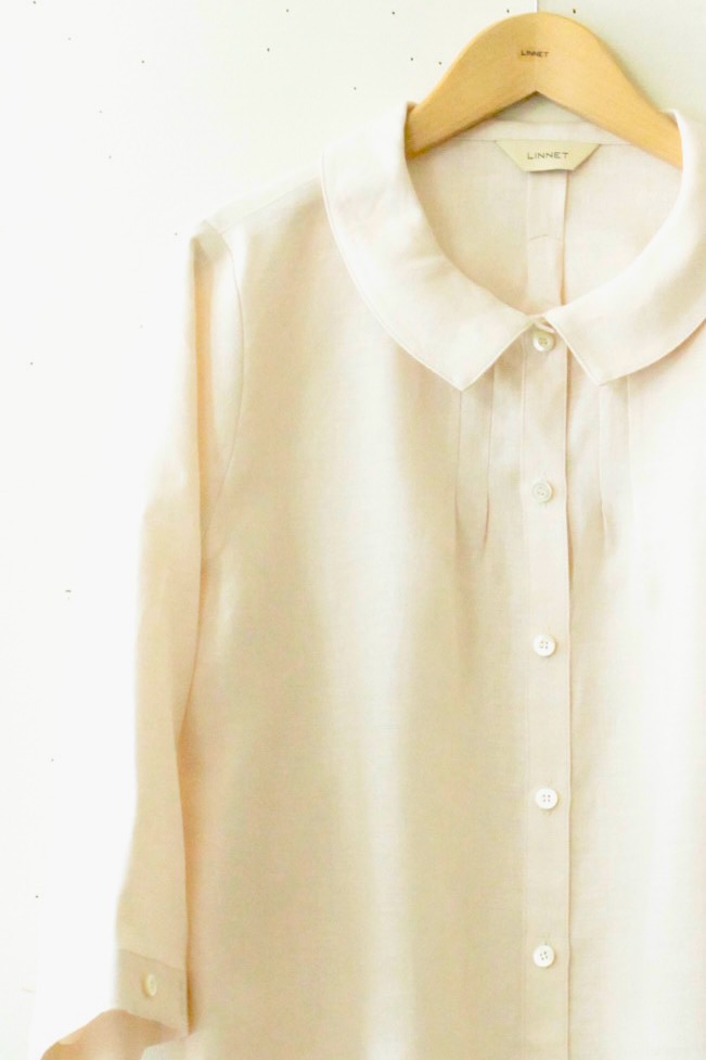 PDNo.94　小さなタックブラウス ７分袖　　<br />fabネロリ