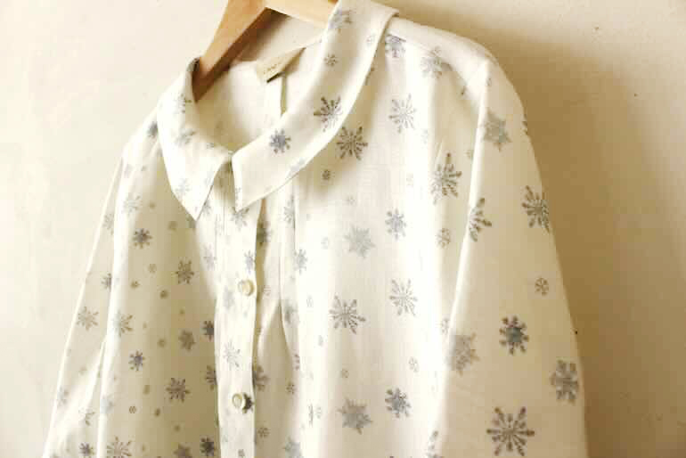 PDNo.94　小さなタックブラウス ７分袖　　<br />LPスノ-フレ-クOW