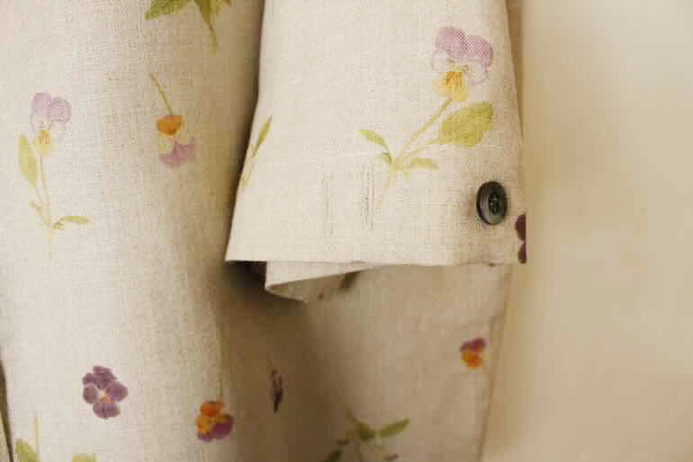 PDNo.94　小さなタックブラウス ７分袖　　<br />LPビオラflax