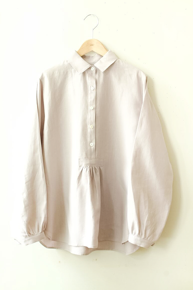 PD No.98シャツカラーブラウス　長袖<br />クラシックモ-ブ