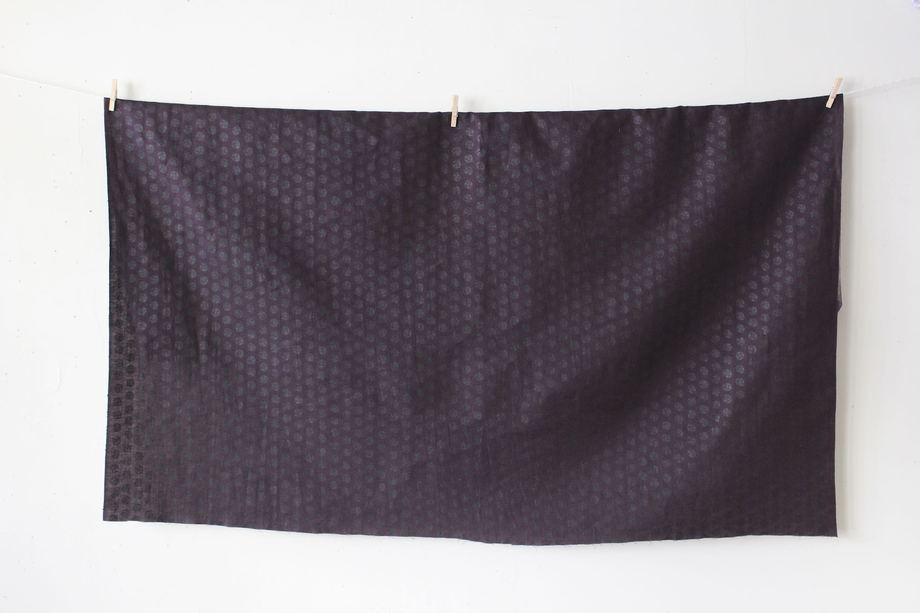 LINNET リネンプリント ローズドット<br />マルベリ-×黒