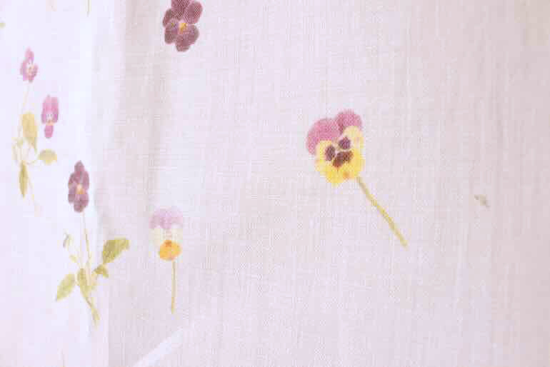 LINNET リネンプリント　ヴィオラ<br />ルピナス