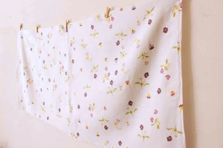 LINNET リネンプリント　ヴィオラ<br />ルピナス