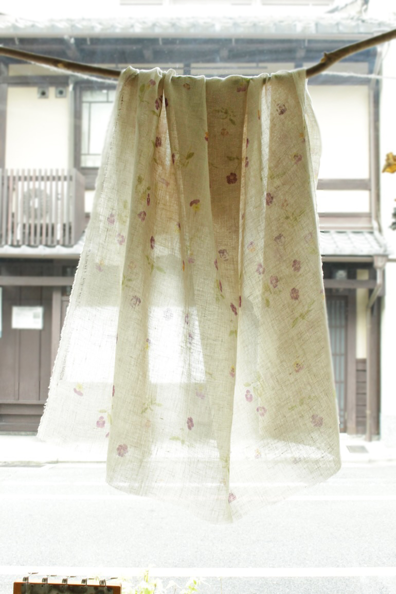 LINNET リネンガーゼプリント　<br />ヴィオラ