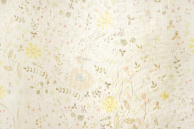 LINNET リネンプリント　コマドリ<br />Ow