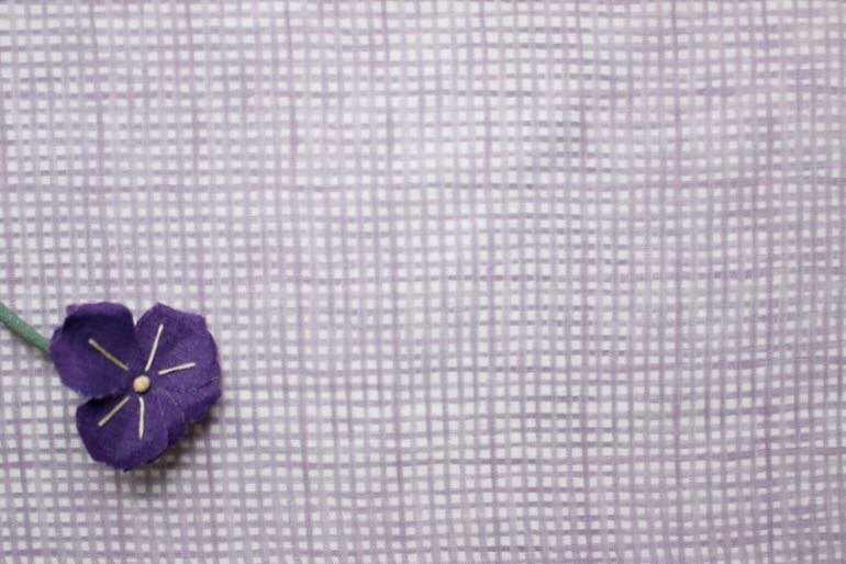 LINNET　リネンプリント　水彩ギンガム<br />ヴィオラッセ グリ-ゼ