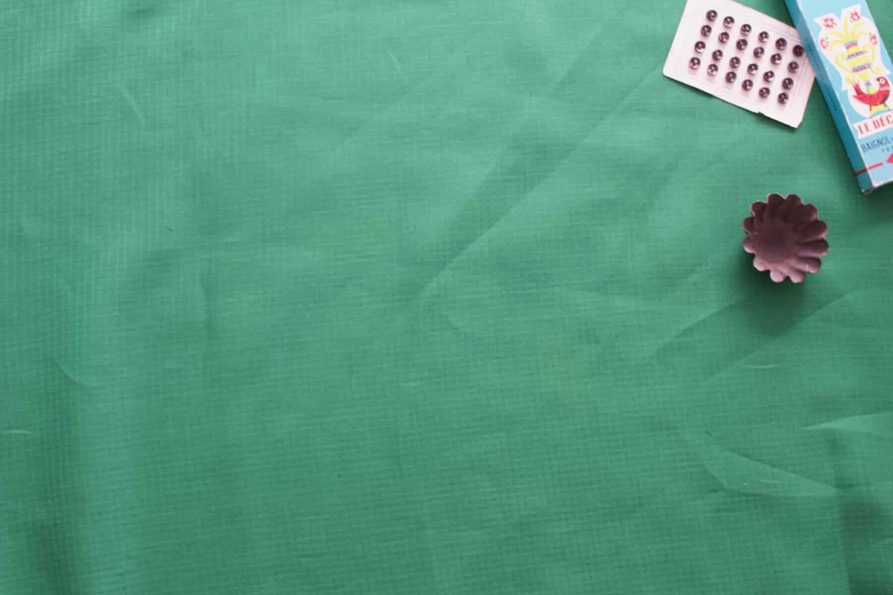 リネン高密度ドビー織シャドーチェック<br />グリ-ン