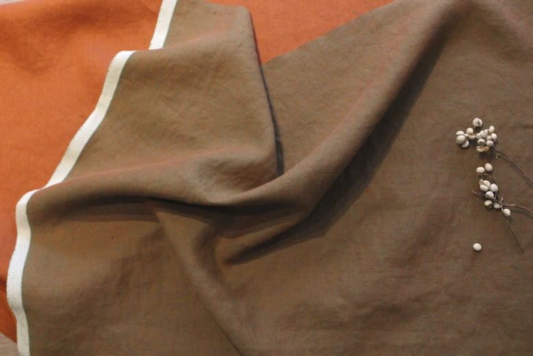 リネンダブルフェイス綾織<br />オレンジ