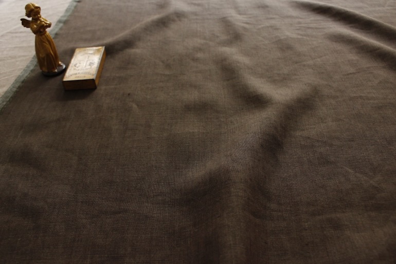 LINNET 先染めインディゴ<br />マロンブラウン